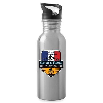 Cime de la Bonette France Cyclisme Je l’ai fait ! 01 - Gourde avec paille intégrée - argent clair - Droite