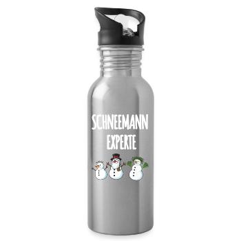 Expert en bonhommes de neige - Gourde avec paille intégrée - argent clair - Droite