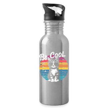 Lunettes de soleil rétro pour chat Be Cool - Gourde avec paille intégrée - argent clair - Droite