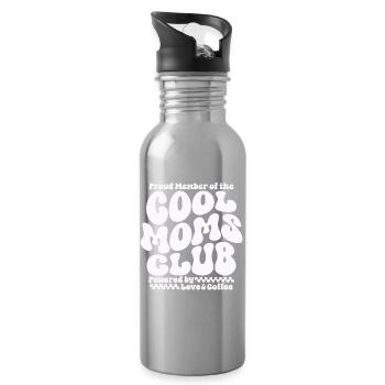 Cadeau des mamans pour la fête des mères - Club des mamans cool - Gourde avec paille intégrée - argent clair - Droite