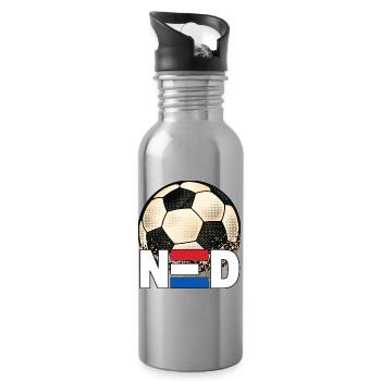 Maillot rétro de fans de football néerlandais de la NED - Gourde avec paille intégrée - argent clair - Droite