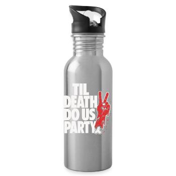 Till Death Do Us Party Zombie - Water bottle with straw - silver - Right