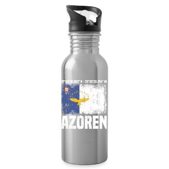 Island trip Azores - Water bottle with straw - silver - Right