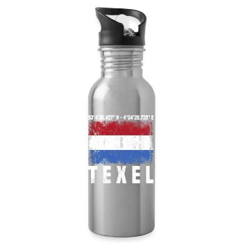 Coordonnées de Texel - Gourde avec paille intégrée - argent clair - Droite