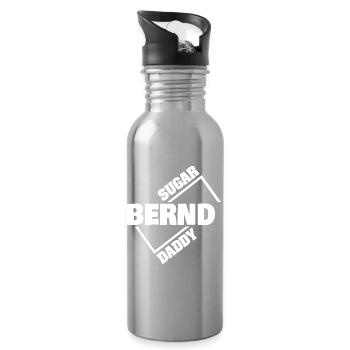 Bernd als Geld - Trinkflasche mit integriertem Trinkhalm - Lightsilver - Rechts