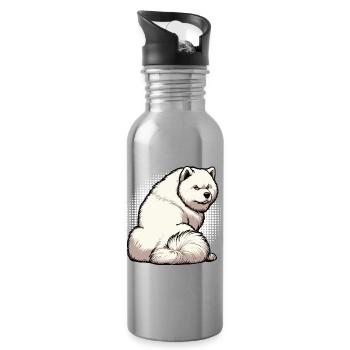 Samoyed Samoyed Owner Samoyed Lovers - Water bottle with straw - silver - Right