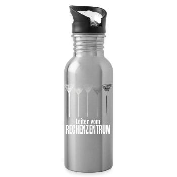 Rechenzentrum Design Gartengeräte Rechen Leiter - Trinkflasche mit integriertem Trinkhalm - Lightsilver - Rechts