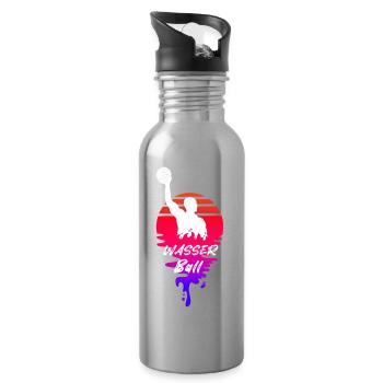 Wasserballer Wasserpolo Sunset - Trinkflasche mit integriertem Trinkhalm - Lightsilver - Rechts
