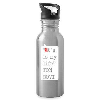 It's my life – funny fake saying design - Water bottle with straw - silver - Right