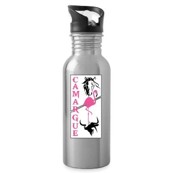 Camargue - Trinkflasche mit integriertem Trinkhalm - Lightsilver - Rechts
