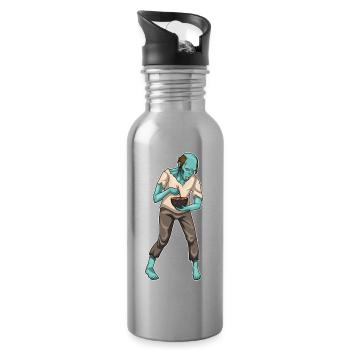 Zombie Halloween Ramen - Trinkflasche mit integriertem Trinkhalm - Lightsilver - Rechts