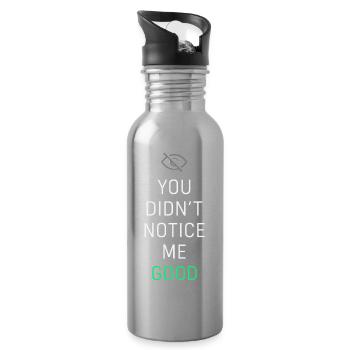Theatre Technology Crew Stage Technician Sound - Water bottle with straw - silver - Right