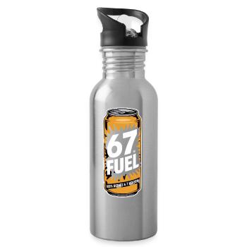 67 Fuel 100 Percent Pure Caffeine - Water bottle with straw - silver - Right
