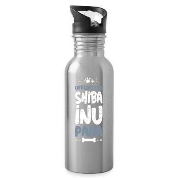 SHIBA_INU - Trinkflasche mit integriertem Trinkhalm - Lightsilver - Rechts