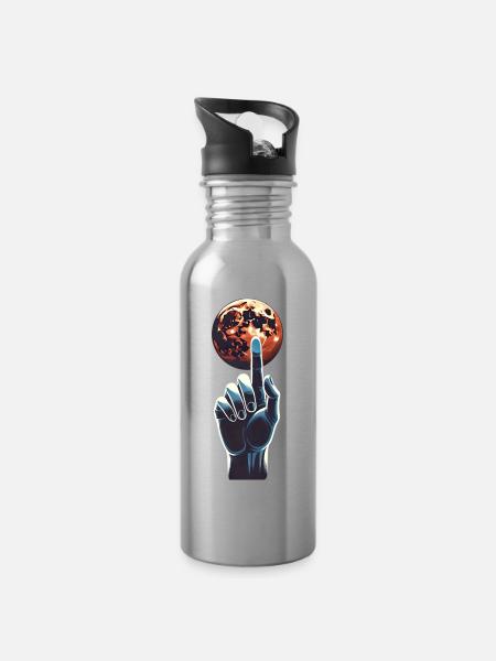 Mission to Mars - Trinkflasche mit integriertem Trinkhalm - Lightsilver