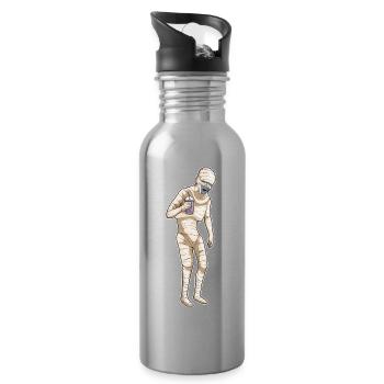 Maman Halloween Bubble Tea - Gourde avec paille intégrée - argent clair - Droite