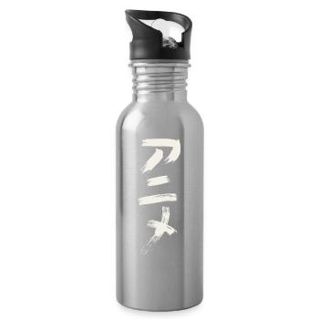 Anime - In Japanese - Water bottle with straw - silver - Right