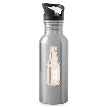 Bier 2026 Bierflasche - Trinkflasche mit integriertem Trinkhalm - Lightsilver - Rechts