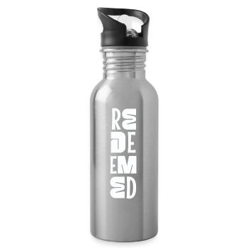 Be Still And Know Psalm 46:10 Christlicher Glaube - Trinkflasche mit integriertem Trinkhalm - Lightsilver - Rechts
