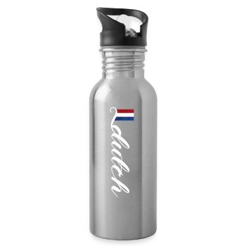 Pays-Bas Pays-Bas Pays-Bas - Gourde avec paille intégrée - argent clair - Droite