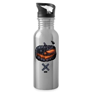 PUMPKINHEAD - CITROUILLE D’HALLOWEEN / CRÂNE - Gourde avec paille intégrée - argent clair - Droite