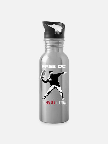 Sandwich-Revolution werfen - Trinkflasche mit integriertem Trinkhalm - Lightsilver