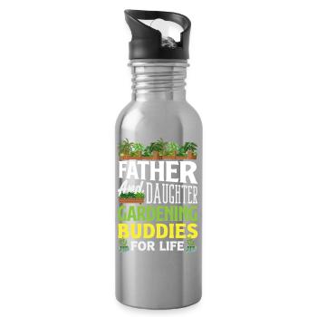 Garden & Plant Lovers Gifts - Water bottle with straw - silver - Right