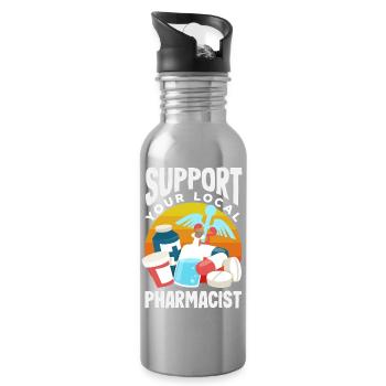 Pharmacist Pharmaceutical Technical - Water bottle with straw - silver - Right