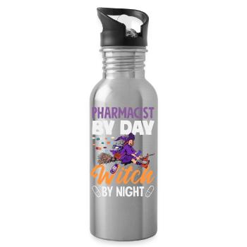 Apotheker Pharmazeutisch-technischer - Trinkflasche mit integriertem Trinkhalm - Lightsilver - Rechts