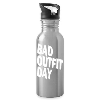 Bad Outfit Day - Water bottle with straw - silver - Right