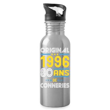 Original – 1996 – 30 ans de conneries - Gourde avec paille intégrée - argent clair - Droite