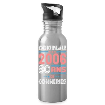 Original – 2006 – 20 years of - Water bottle with straw - silver - Right