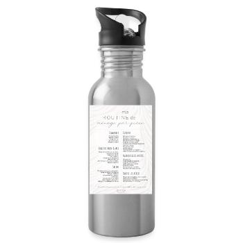 Ma routine de ménage par pièce - To do list - Gourde avec paille intégrée - argent clair - Droite