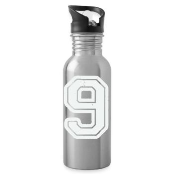 9 - Trinkflasche mit integriertem Trinkhalm - Lightsilver - Rechts