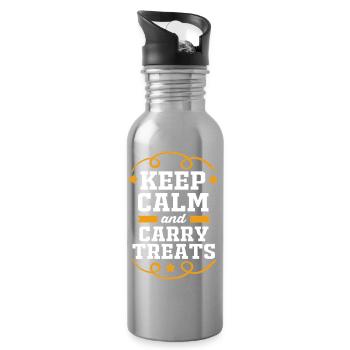 Dog trainer - Water bottle with straw - silver - Right