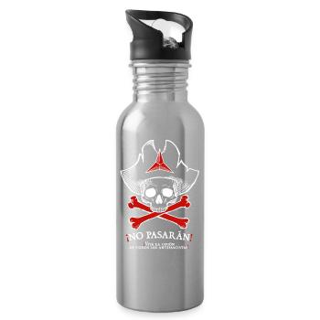 ¡No pasarán! - Trinkflasche mit integriertem Trinkhalm - Lightsilver - Rechts