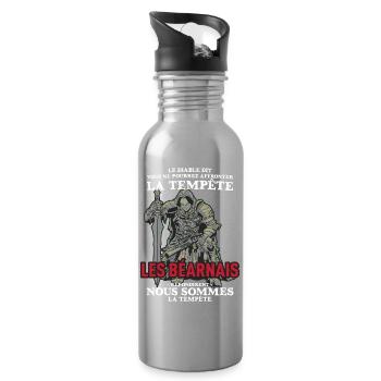 Le Diable Dit Vous Ne Pourrez Affronter La Temp... - Gourde avec paille intégrée - argent clair - Droite