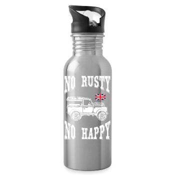 No_Rusty_No_Happy - Water bottle with straw - silver - Right