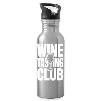 Club de dégustation de vin - Gourde avec paille intégrée - argent clair - Droite
