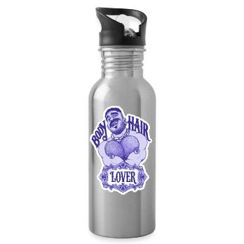 Haarliebhaber - Trinkflasche mit integriertem Trinkhalm - Lightsilver - Rechts