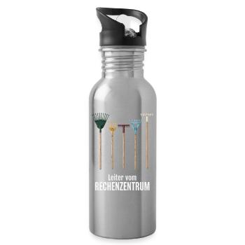Programmierer Stundenlohn - Trinkflasche mit integriertem Trinkhalm - Lightsilver - Rechts