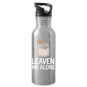 Lass Mich Teig in Ruhe - Trinkflasche mit integriertem Trinkhalm - Lightsilver - Rechts