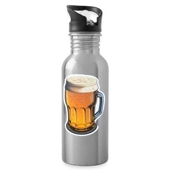 Beer - Water bottle with straw - silver - Right