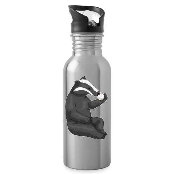 Tasse à café Badger - Gourde avec paille intégrée - argent clair - Droite
