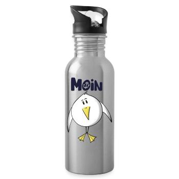Möwe Moin Anker - Trinkflasche mit integriertem Trinkhalm - Lightsilver - Rechts