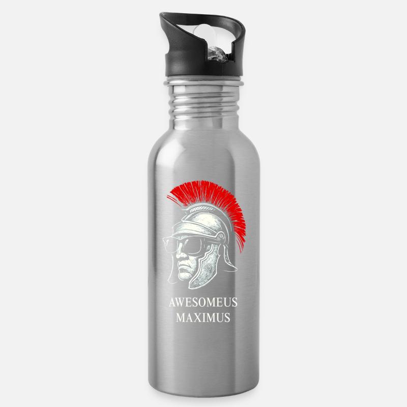 AWESOMEUS MAXIMUS - Gourde avec paille intégrée - argent clair