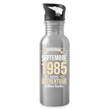 Anniversaire 40 ans - Original - Septembre 1985 - Gourde avec paille intégrée - argent clair - Droite