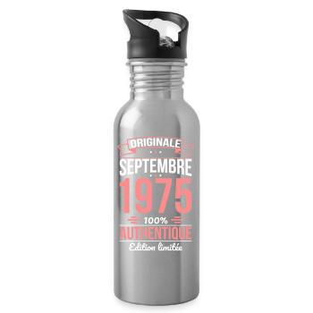 50th Anniversary - Original - September 1975 - Water bottle with straw - silver - Right