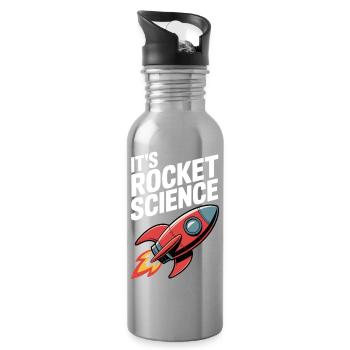 It’s Rocket Science - Water bottle with straw - silver - Right