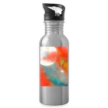 Lunar Veil - Water bottle with straw - silver - Right